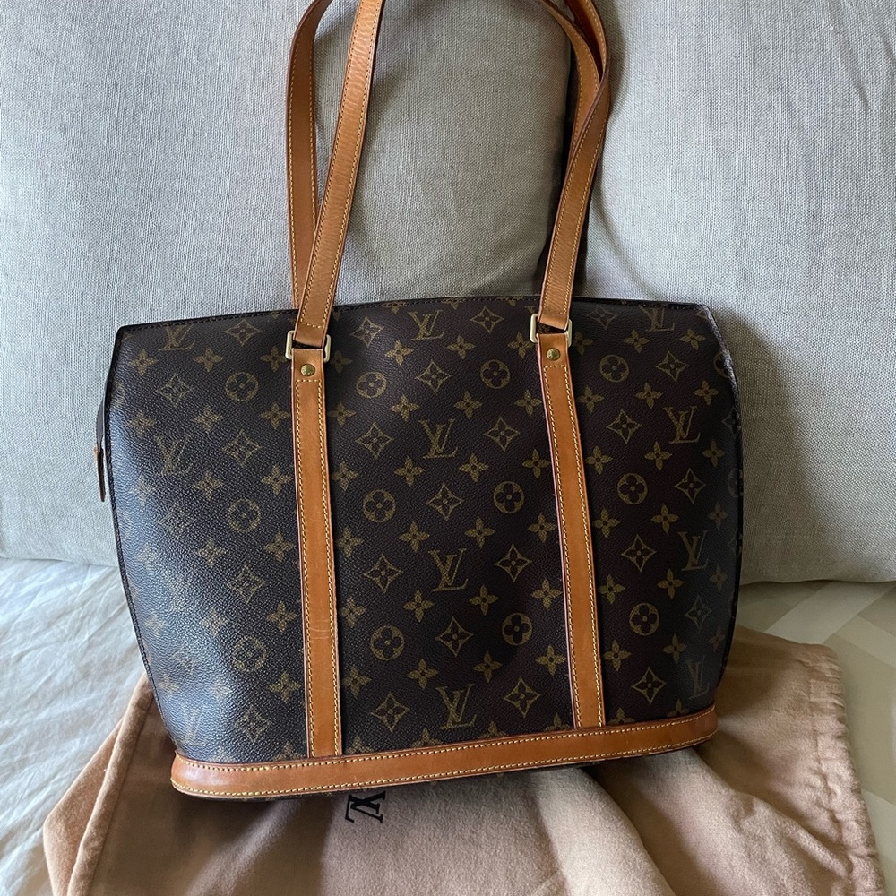 Authentic LOUIS VUITTON BABYLONE Shoulder Bag Monogram Leather Brown Nice Patina - Picture 4 of 12